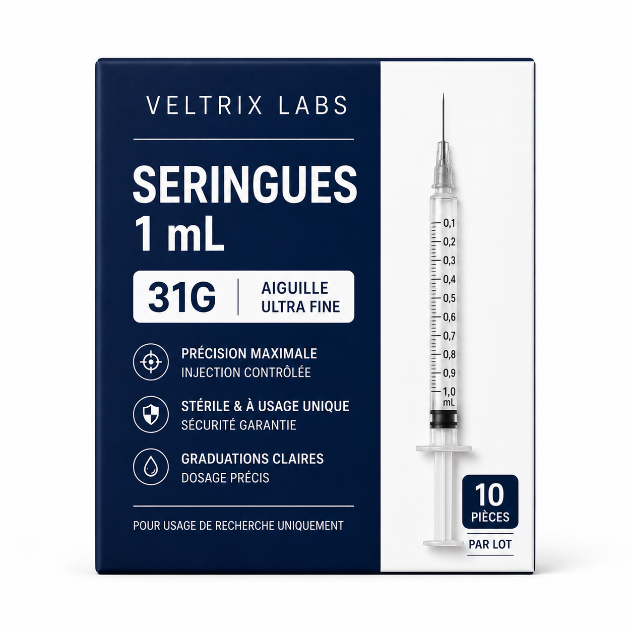 Seringues 1 ml 31G x10